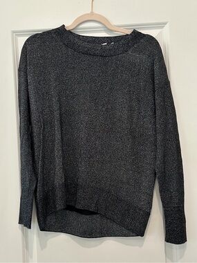 GAP Shimmery Black Crewneck Sweater